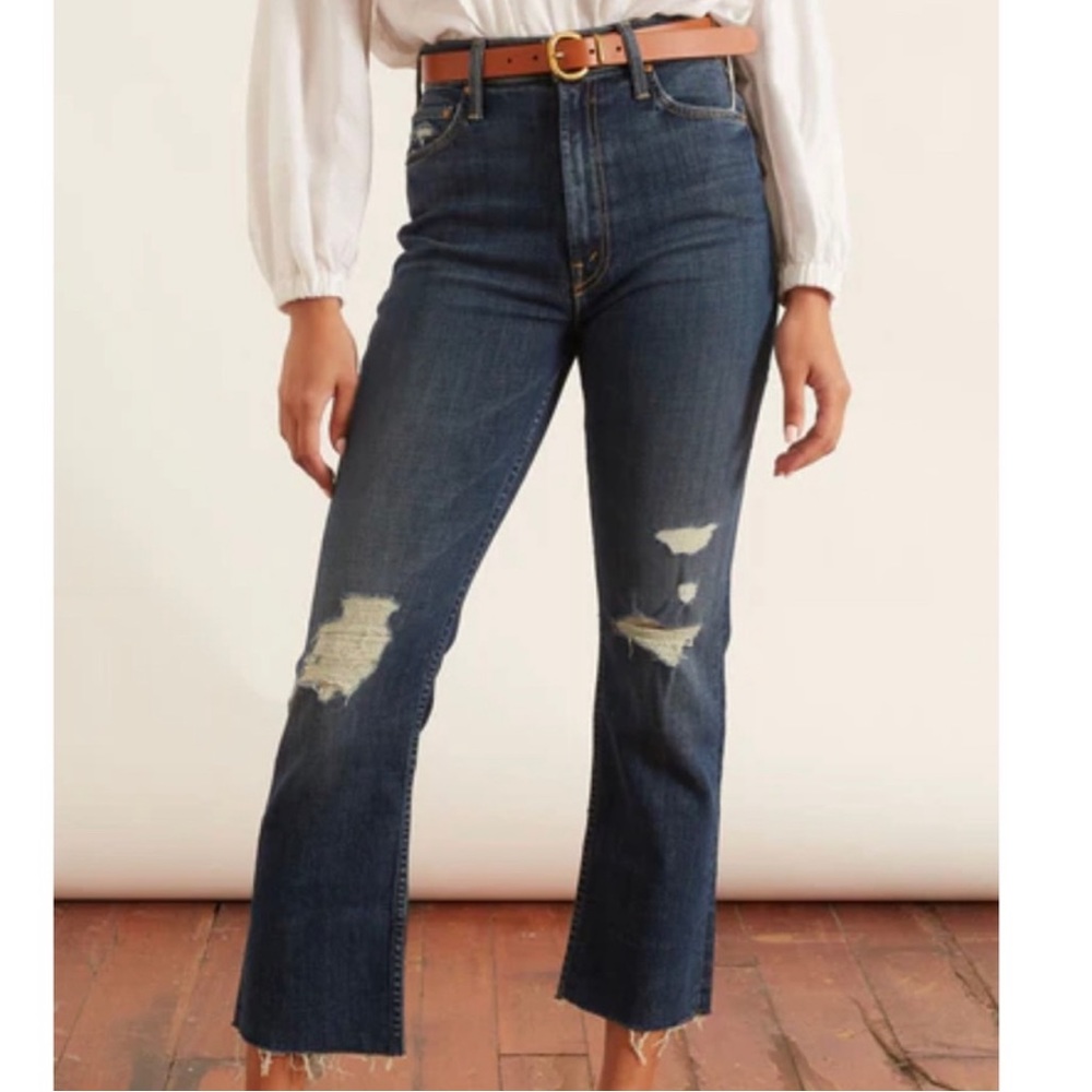 Mother Scrapper Cuff Ankle Fray Jeans